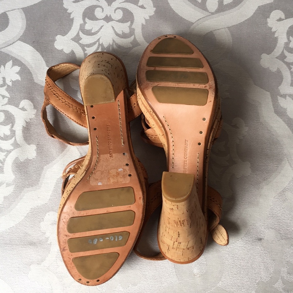 Frye Lena Leaf Leather High Heel Sandals - Picture 5 of 7